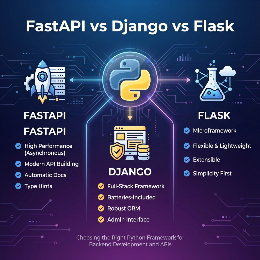 "FastAPI vs. Django vs. Flask: Choosing the Right Python Framework for Your Business"