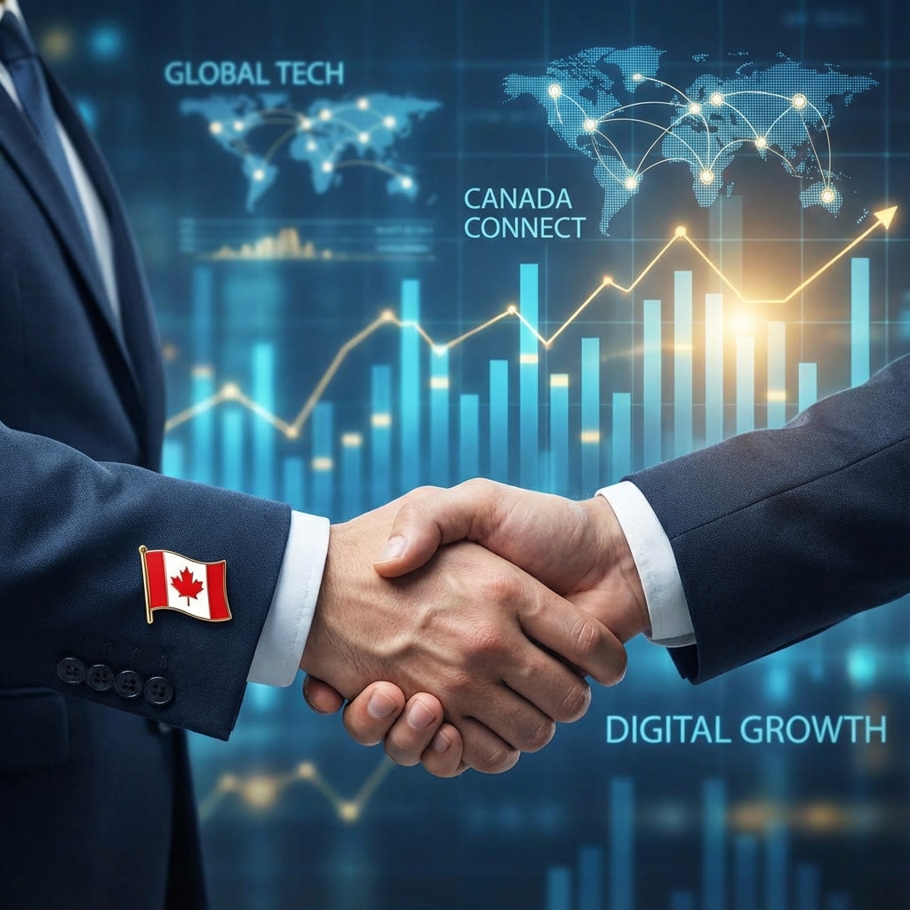 Professional Handshake with Canadian Tech Partner