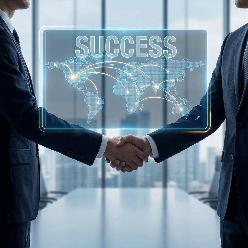 Global Success Business Handshake