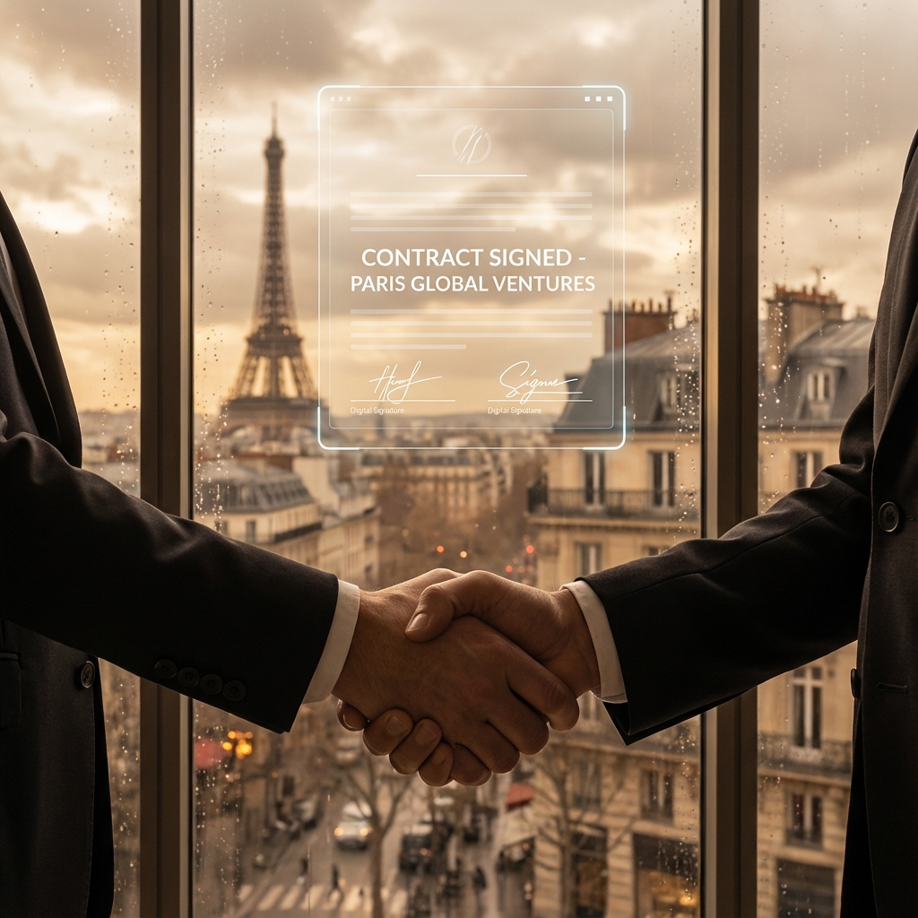 Signature Contrat Réussite Paris